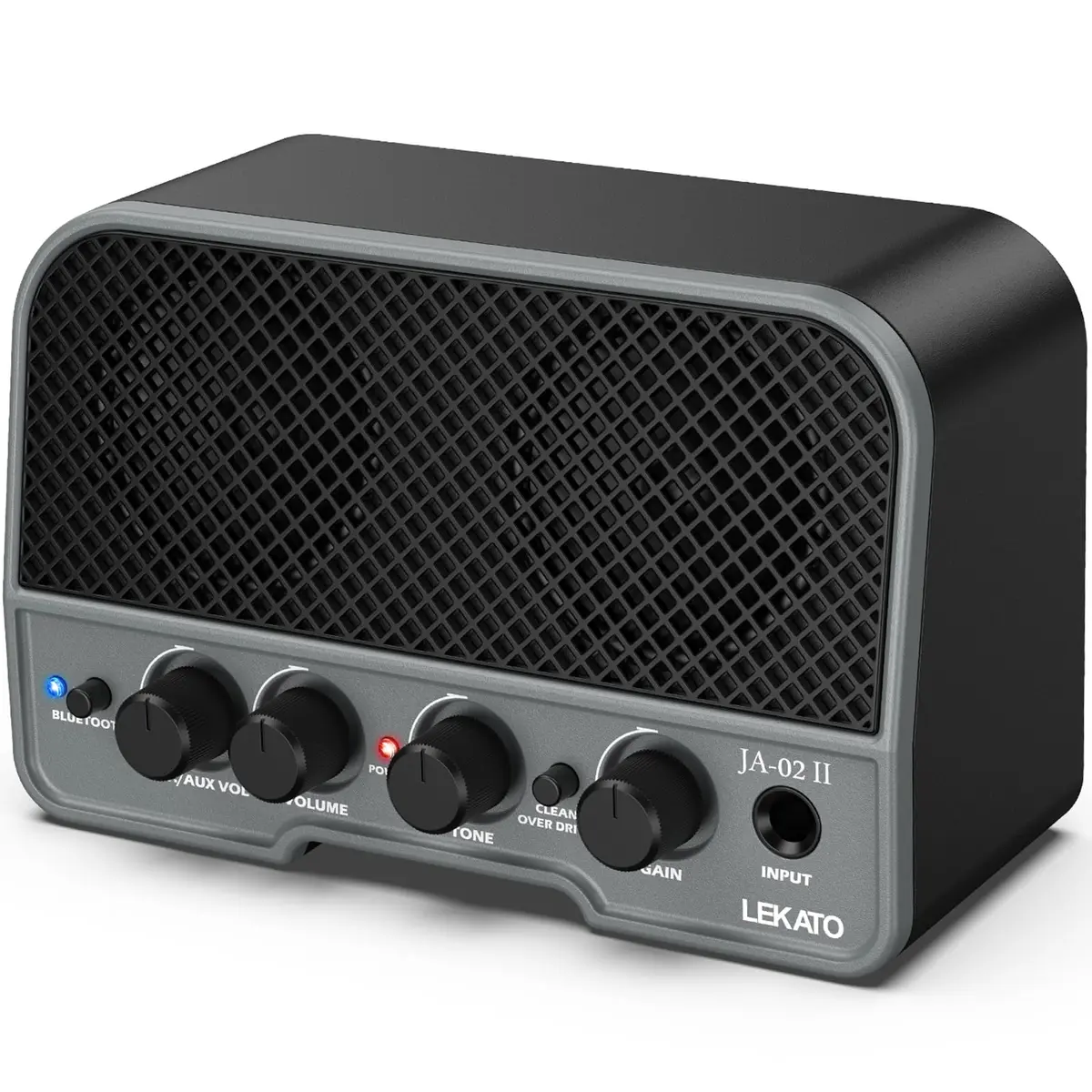 LEKATO Mini Guitar Amp 5W | Rechargeable, Bluetooth, Clean & Overdrive Channels, Portable Practice Amp, Black - main product image
