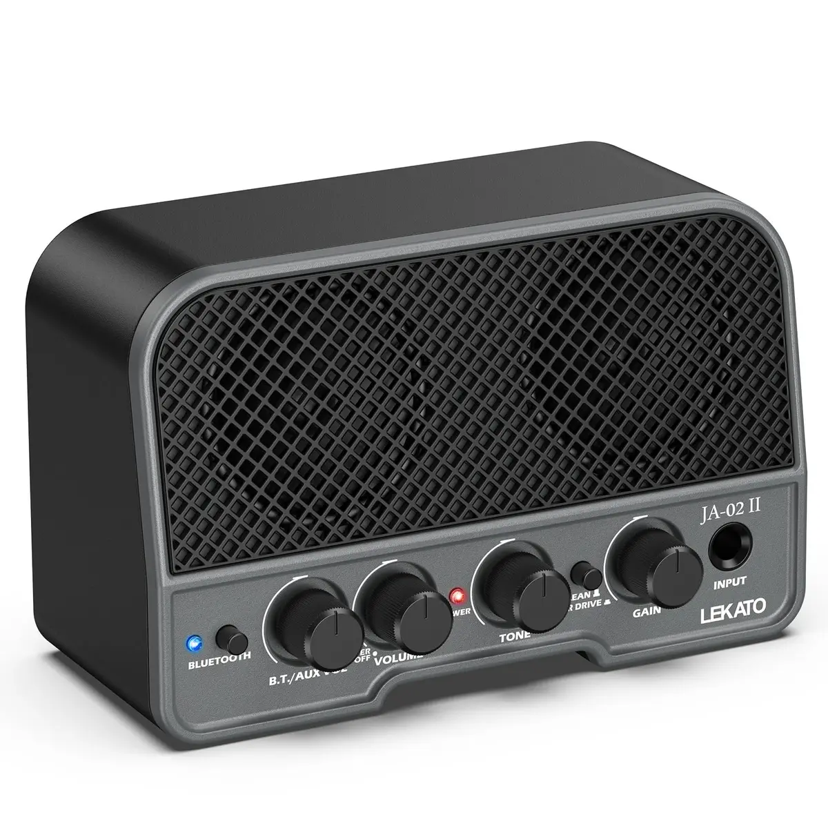 LEKATO Mini Guitar Amp 5W | Rechargeable, Bluetooth, Clean & Overdrive Channels, Portable Practice Amp, Black - view 8