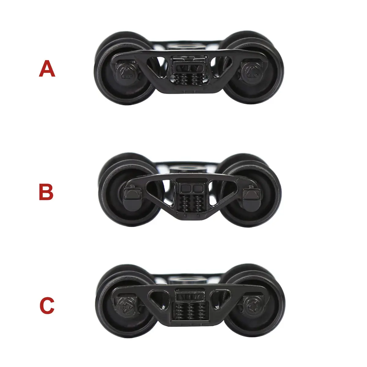 Evemodel Model Train Bogie 12pcs HO Scale 1:87 | Durable Plastic Wheels for HO Model Railways - view 5