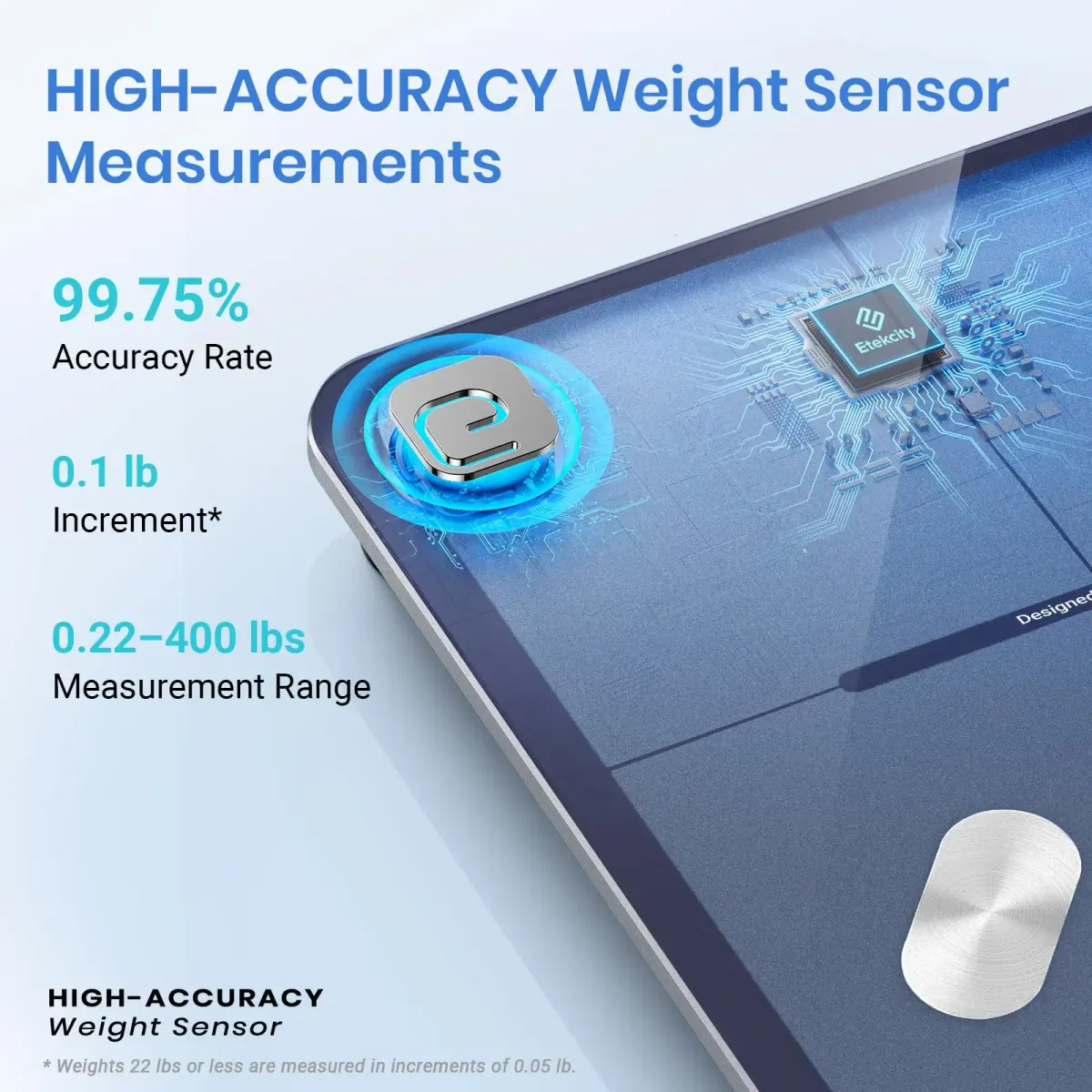 Etekcity Smart Scale for Body Weight, BMI, Body Fat, Bluetooth, Blue | FDA Approved Weigh Scale - view 2
