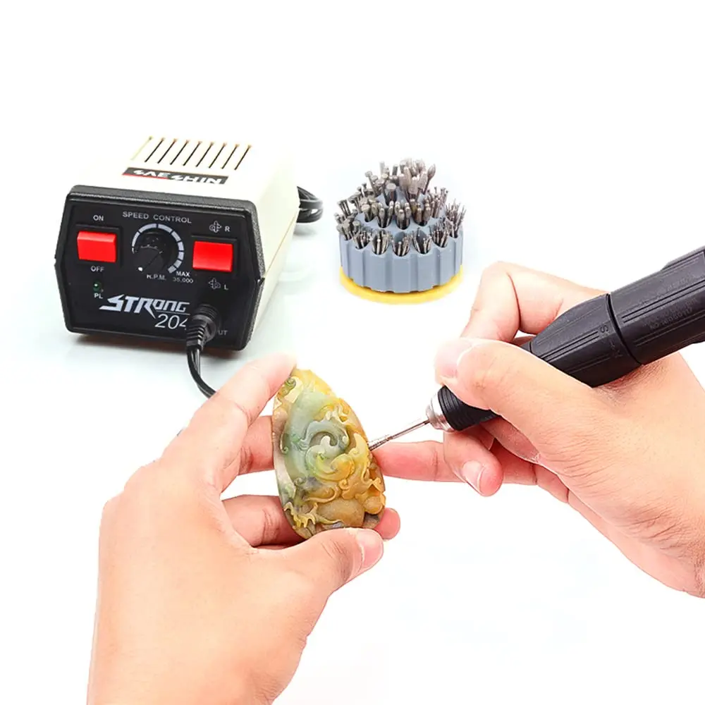 JianLing 13-Piece Diamond Grinding Burr Set 2.35mm Shank | T-Shape Head for Rotary Tools - view 5