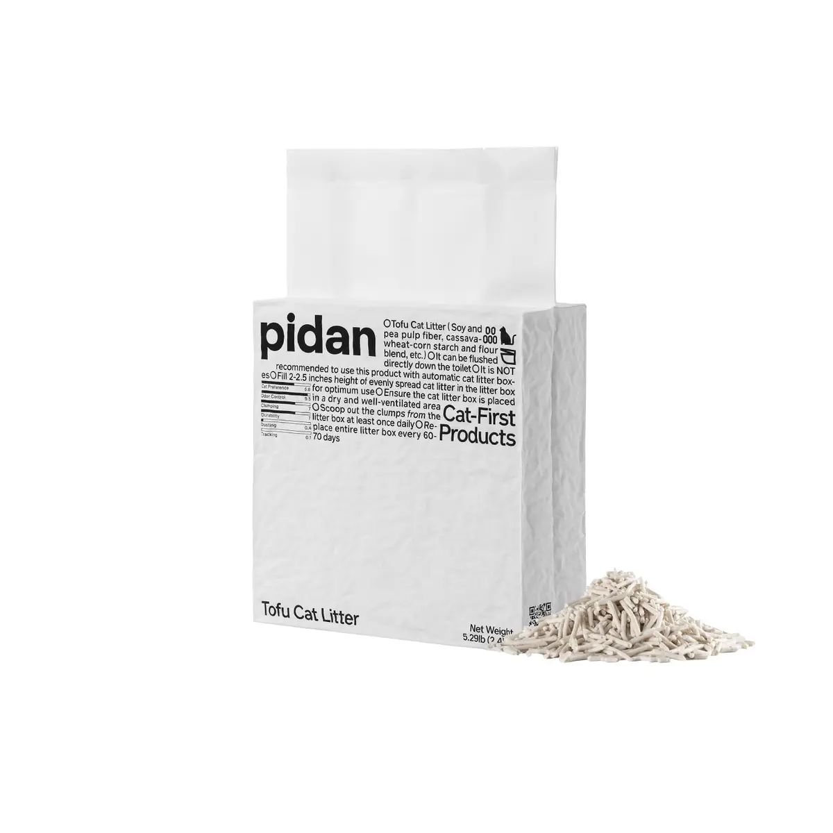 pidan Tofu Cat Litter Clumping, Flushable, Plant Based 5.3lb | Ultra Absorbent & Dust-Free - main product image