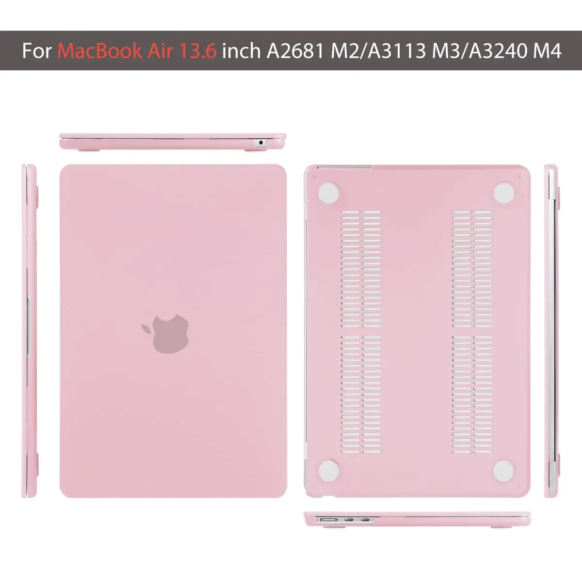 Teryeefi Hard Case for MacBook Air 13.6 inch (M2/M3/M4 Chip) with Keyboard Cover & Screen Protector | Frosted Chalk Pink - view 6