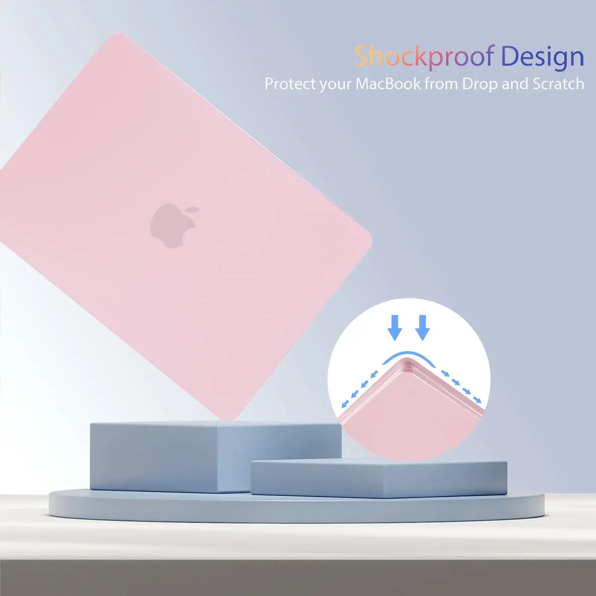 Teryeefi Hard Case for MacBook Air 13.6 inch (M2/M3/M4 Chip) with Keyboard Cover & Screen Protector | Frosted Chalk Pink - view 7
