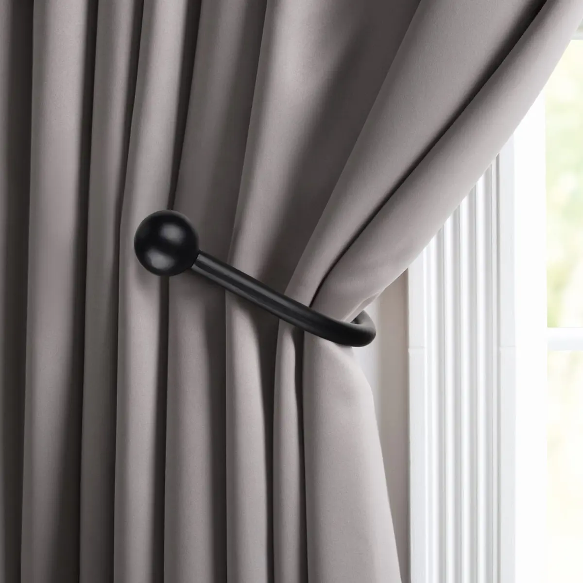 Gobutend Curtain Holdback Tieback 2pcs Wall Mounted Drapery Hooks 15cm (6in) | Retro Home Decor - view 2