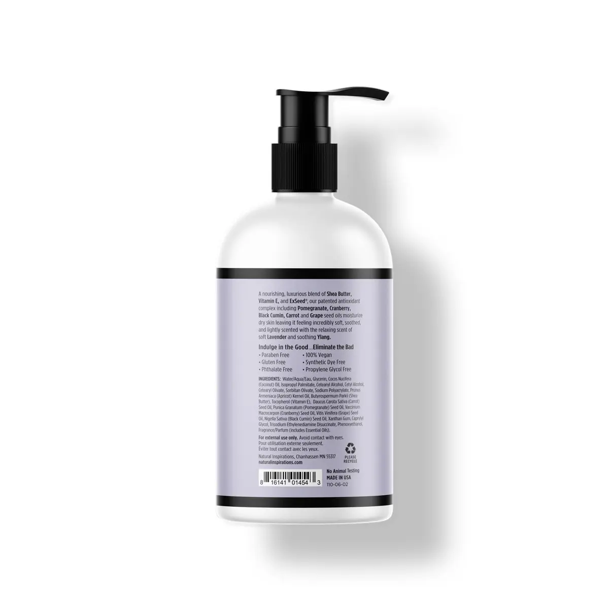 Natural Inspirations Lavender Ylang Nourishing Hand + Body Lotion 12oz | Hydrates & Nourishes with Botanicals - view 2