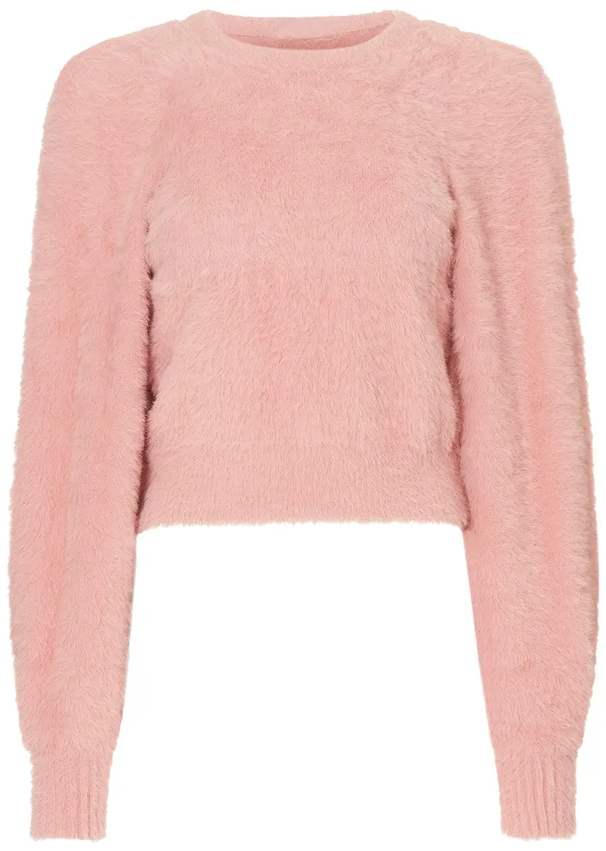 Ronny Kobo Collective Carina Fuzzy Sweater Pink Medium | Cozy, Loose Fit, Nylon & Spandex - view 3