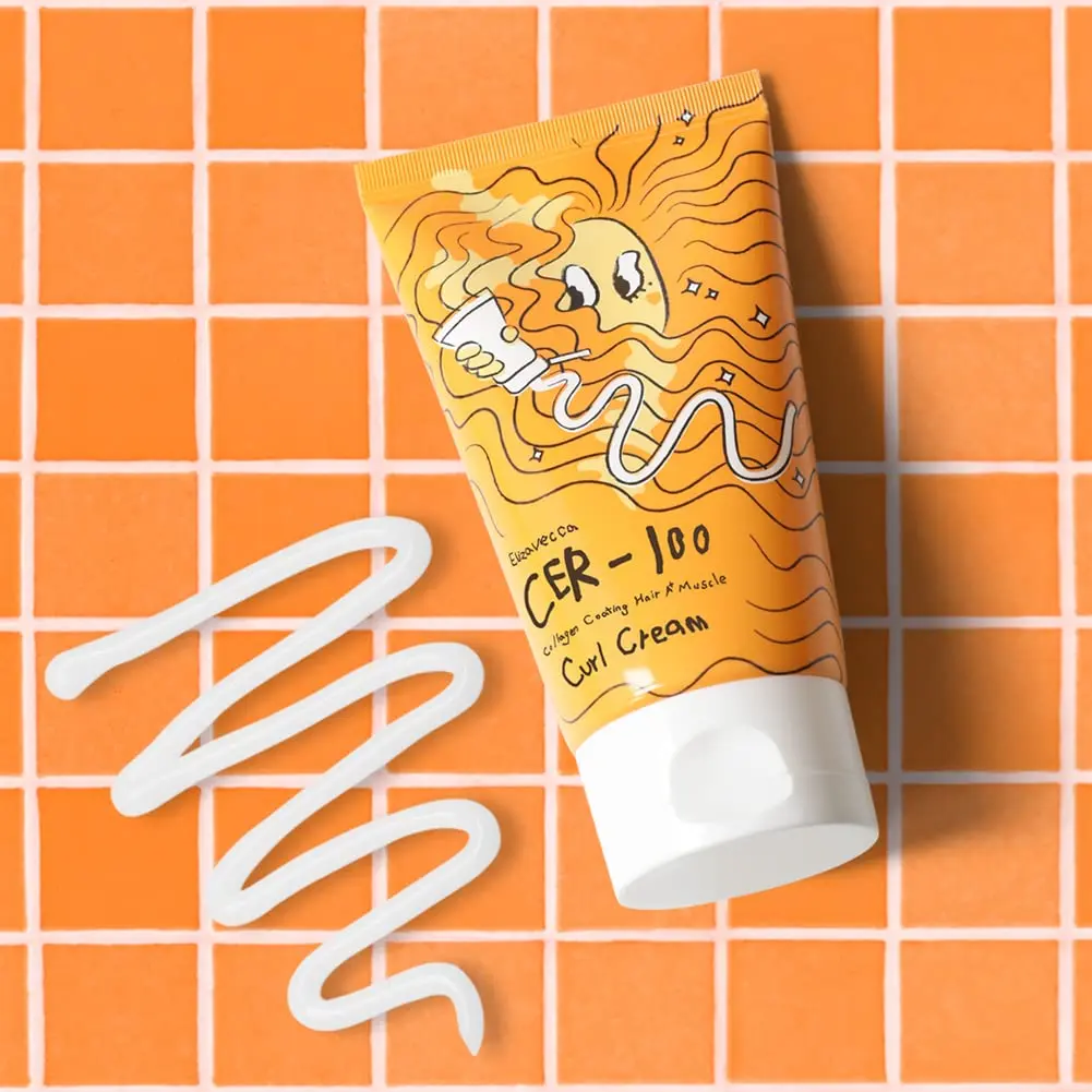 Elizavecca CER-100 Collagen Coating Hair A+ Muscle Curl Cream 120 ml | Moisturizes & Restores Elasticity - view 6