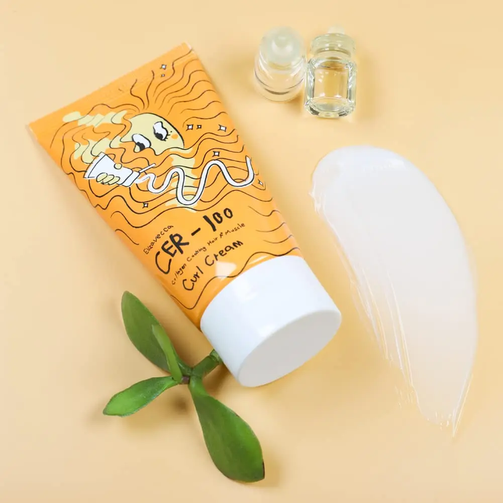 Elizavecca CER-100 Collagen Coating Hair A+ Muscle Curl Cream 120 ml | Moisturizes & Restores Elasticity - view 7