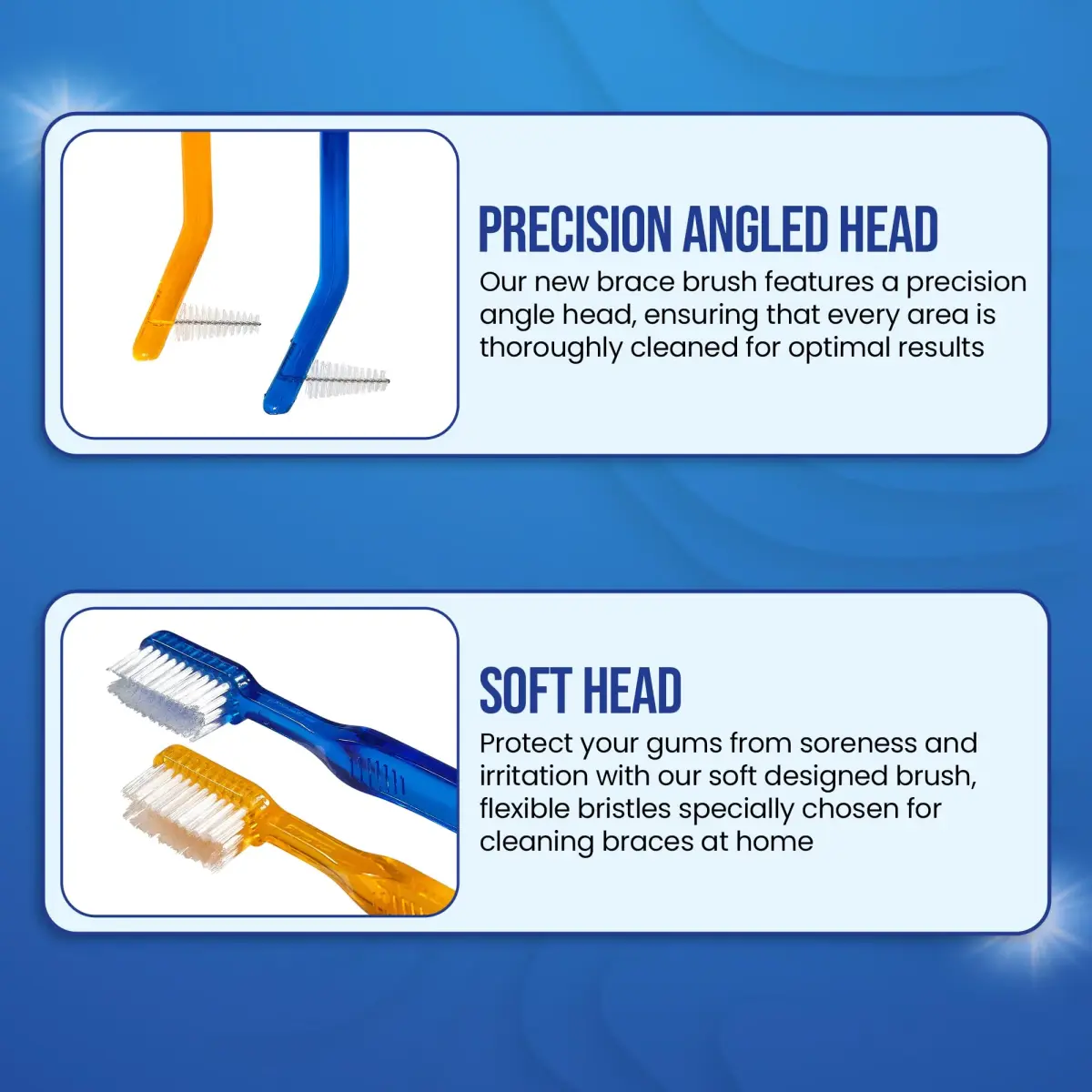 AIM DENTAL SUPPLY Toothbrush for Braces, Soft Head V-Trimmed Design 2-Pack | Orthodontic Cleaning with Soft Bristles - view 7