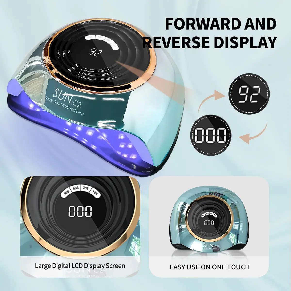 MIRAGE LAYON UV Light for Nails 288W with 63 LED Beads | Fast 10s Drying, LCD Display, Auto Sensor - view 8