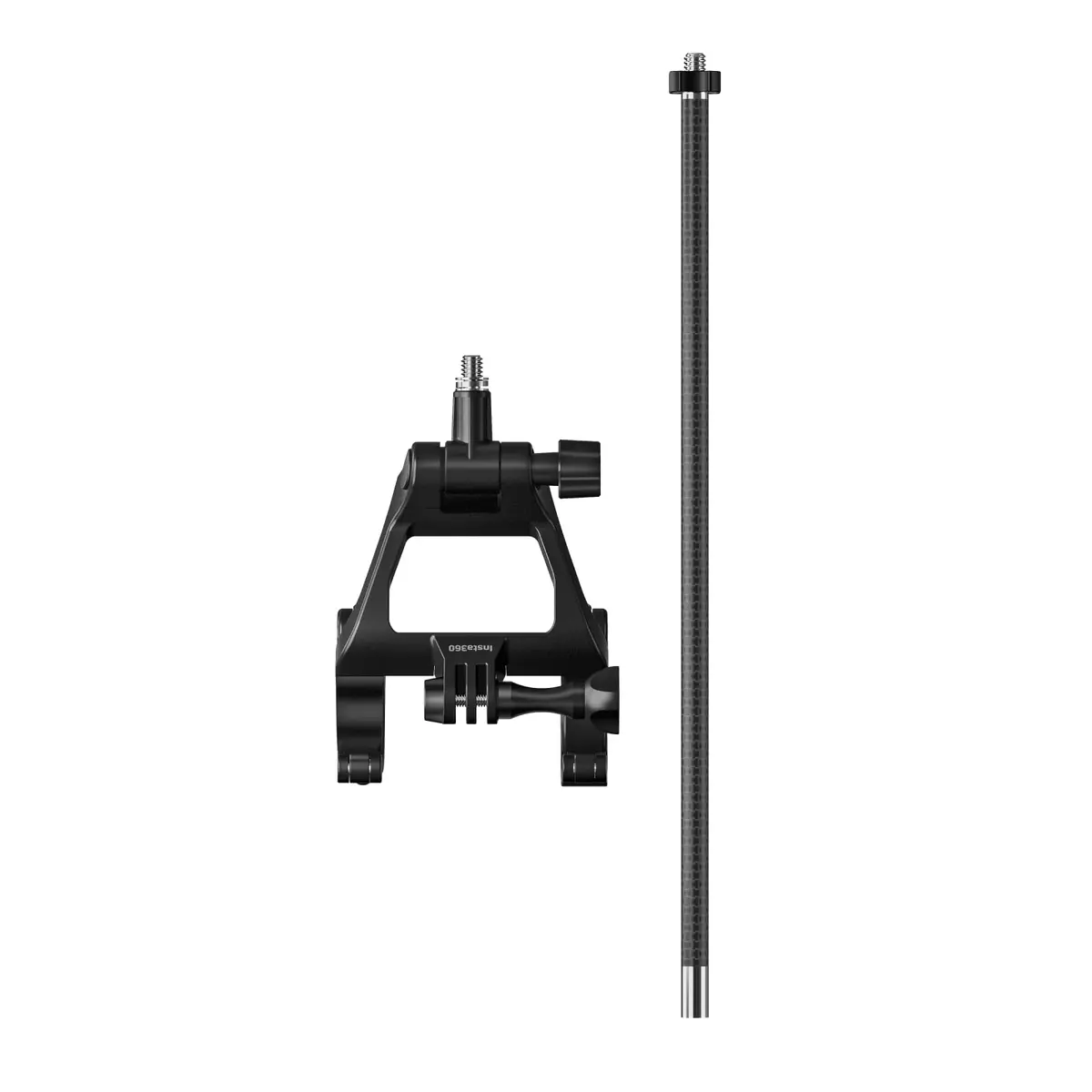Insta360 Invisible Bike Handlebar Mount for ONE X2/X3/RS, Black | Carbon Fibre Extension Pole & Universal Mounts - main product image