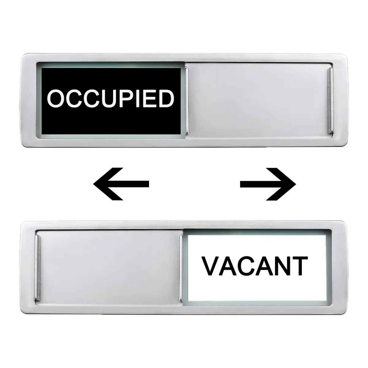LoYinLo Vacant Occupied Slider Sign - Black & White, 18cm x 5cm Clear Privacy Indicator - main product image