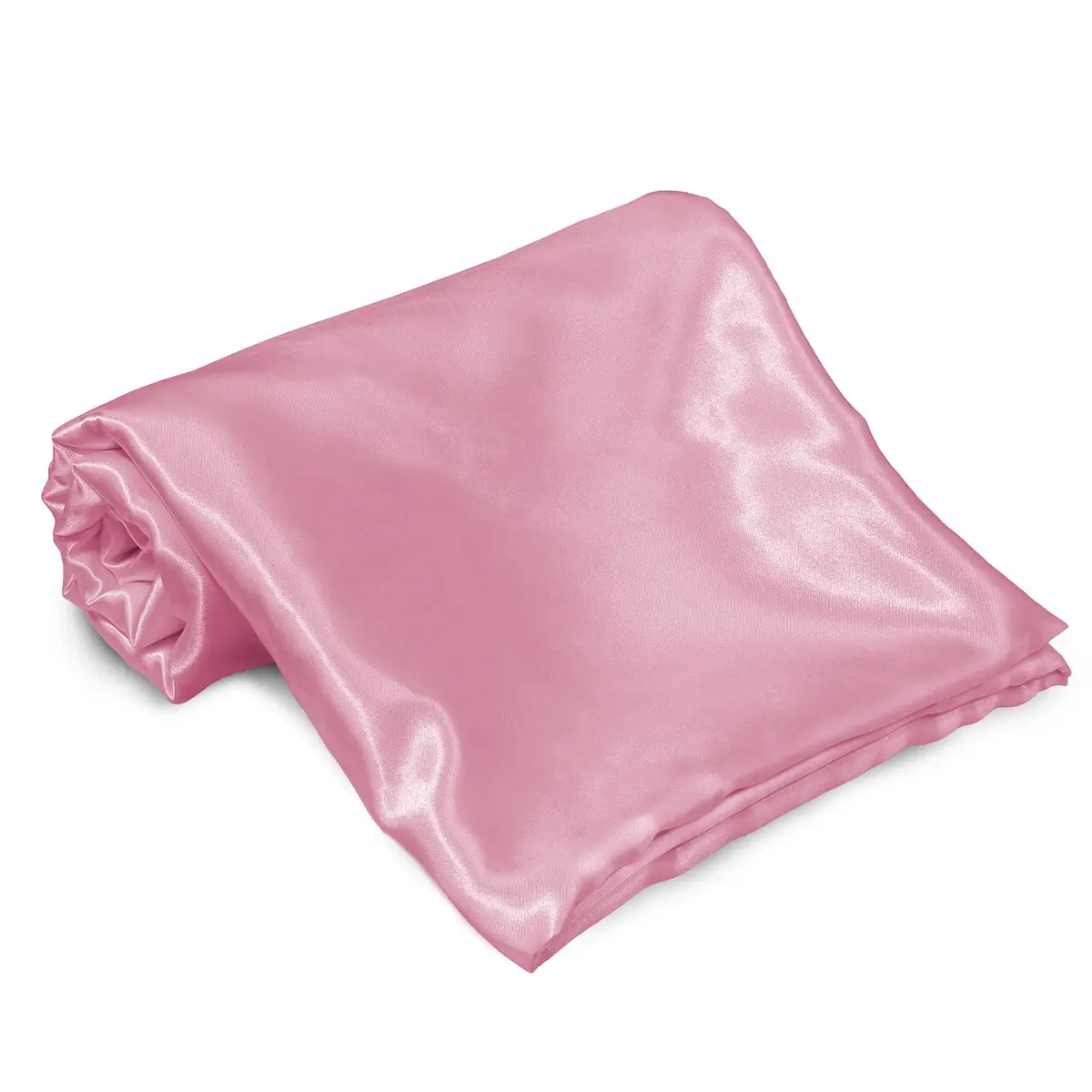 Homiest Pink Satin Flat Sheet Twin | Silky, Wrinkle-Resistant, Hair & Skin Friendly - view 2