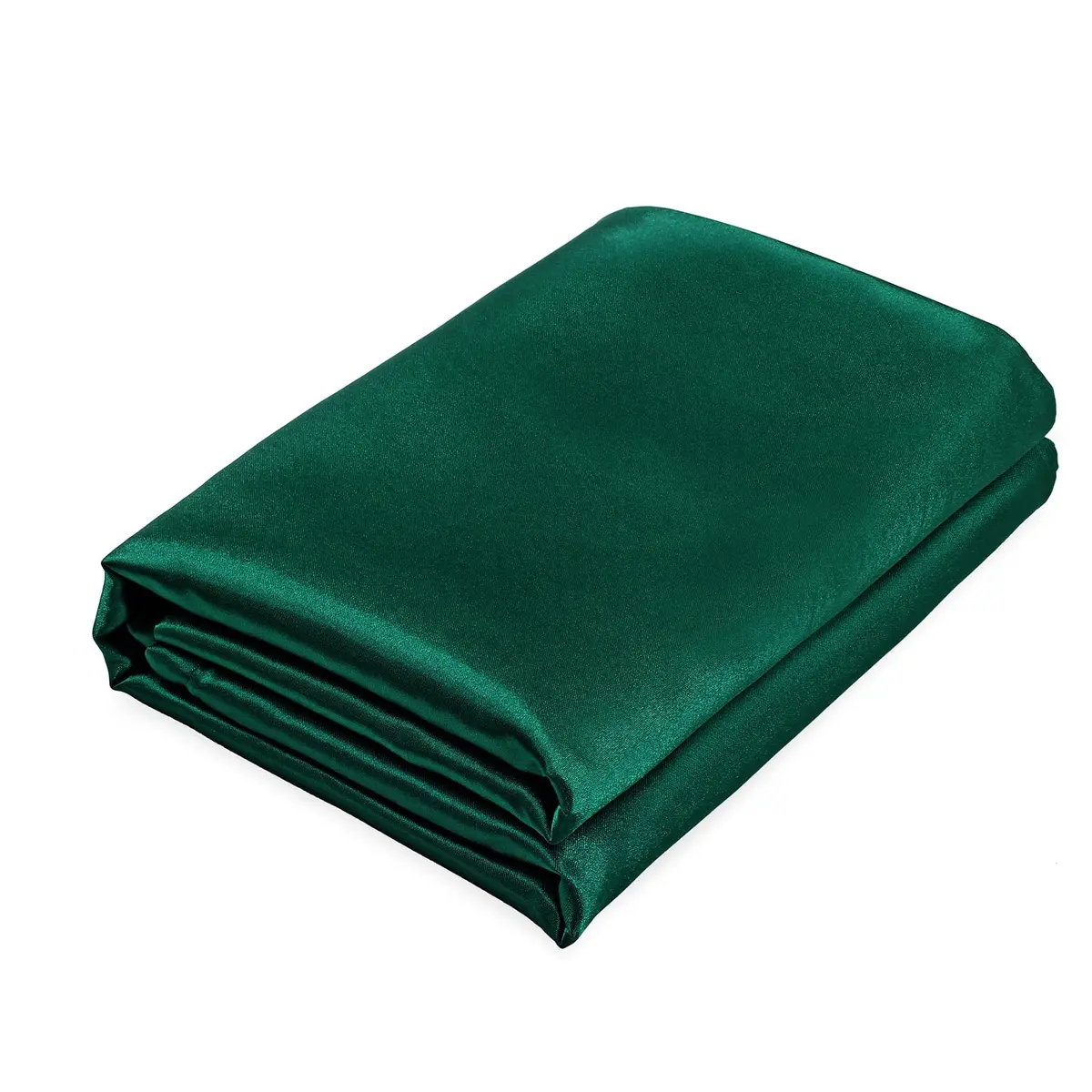 Homiest Blackish Green Satin Flat Sheet Twin | Silky, Wrinkle-Resistant, 100% Polyester - main product image