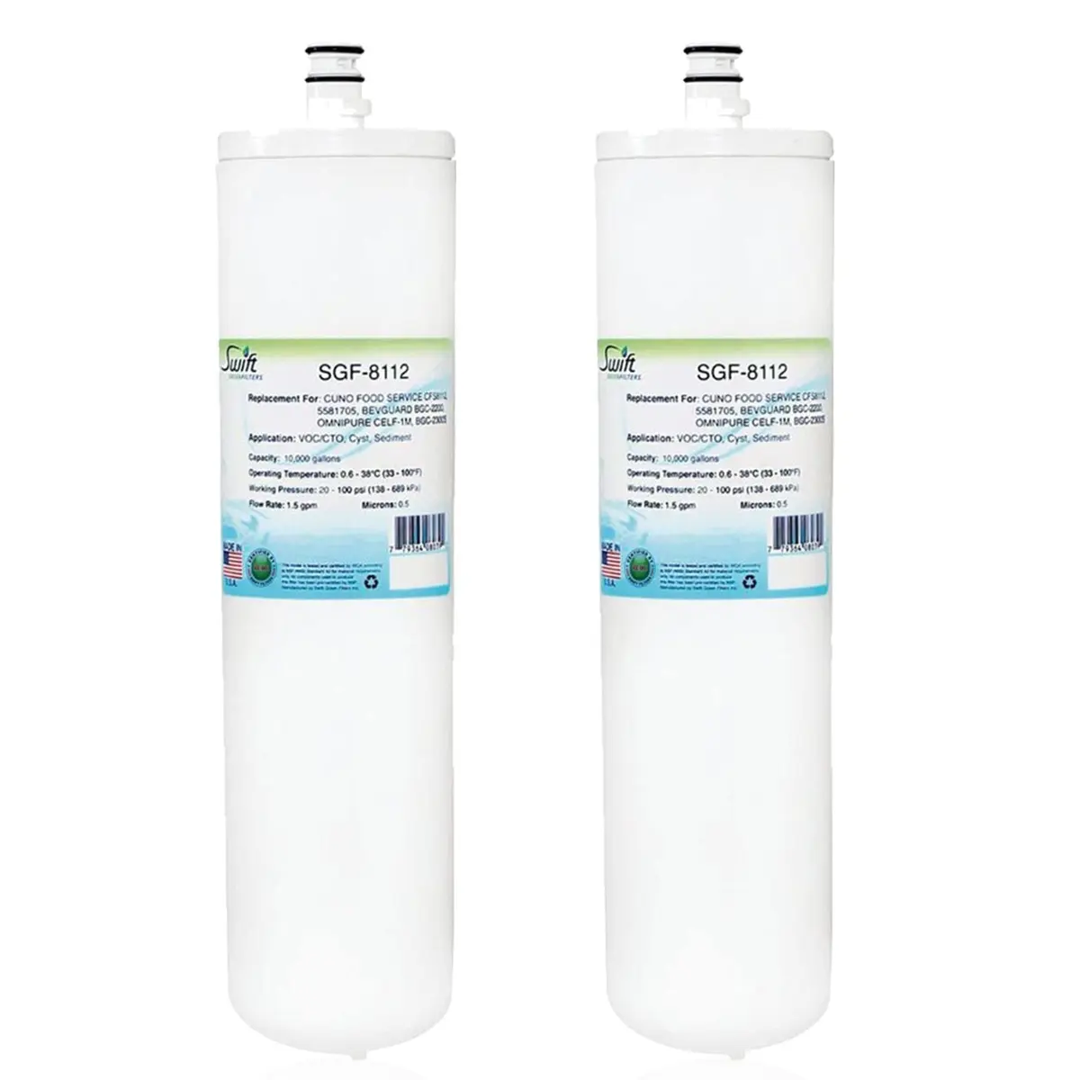Swift Green Filters SGF-8112 Compatible Commercial Water Filter for CFS8112, 5581705 | 2 Pack, 10,000 Gallons, Made in USA - main product image