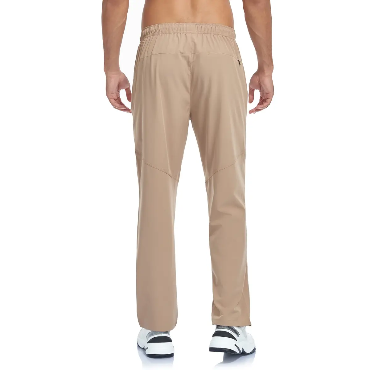 GAXIDES Mens Workout Hiking Pants Lightweight Quick Dry Waterproof Khaki 3XL | Breathable, Water-Resistant Active Joggers - view 5