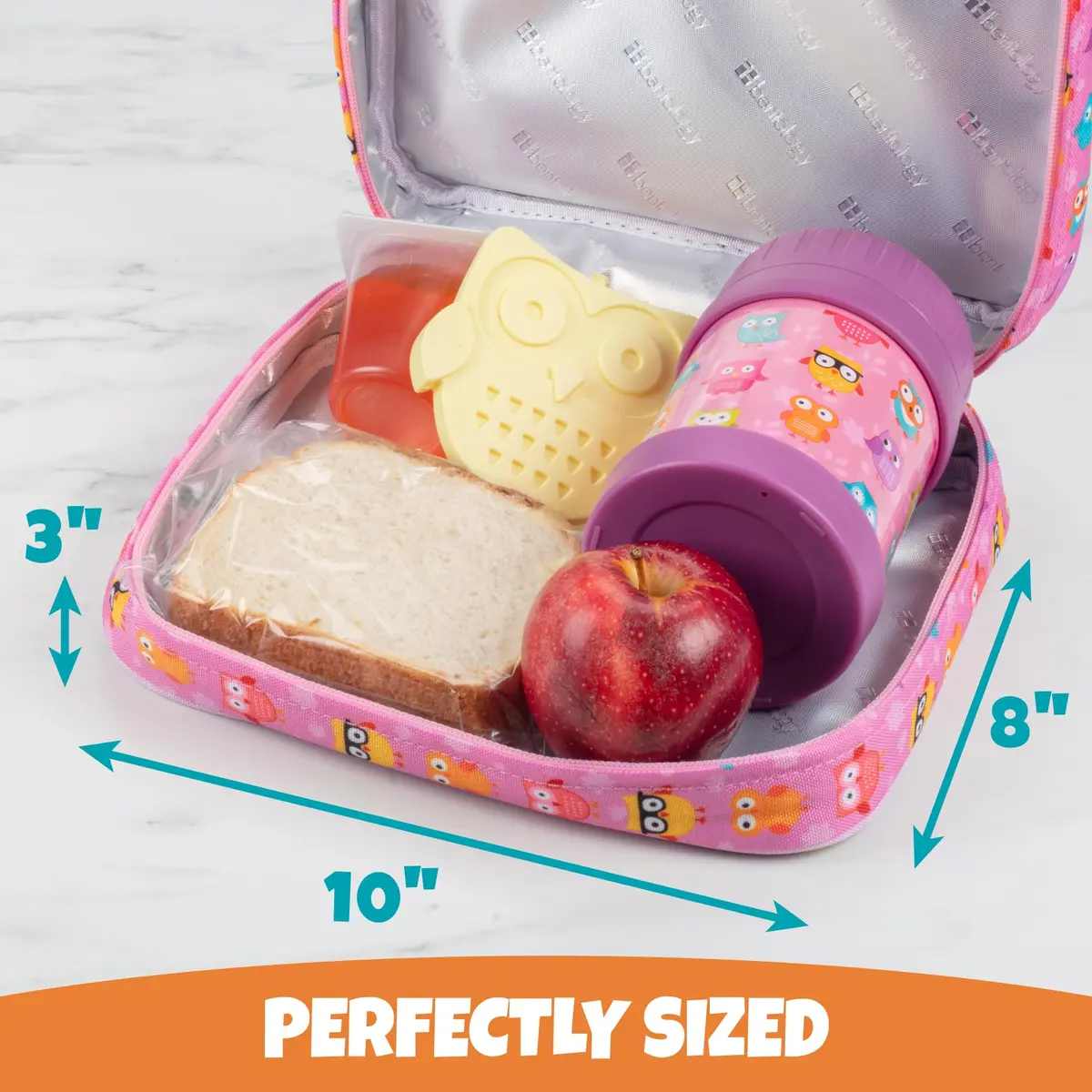 Bentology Kids Insulated Lunch Box Set with thermos Food Jar and Ice Pack | Food Safe, BPA-Free, Suitable for Ages 3+ - view 5