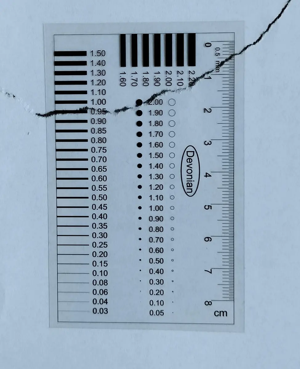 Devonian 5-Pack High-Precision Transparent Crack Width Gauge | Accurate Surface Defect Measurement (0.01 mm) - view 3