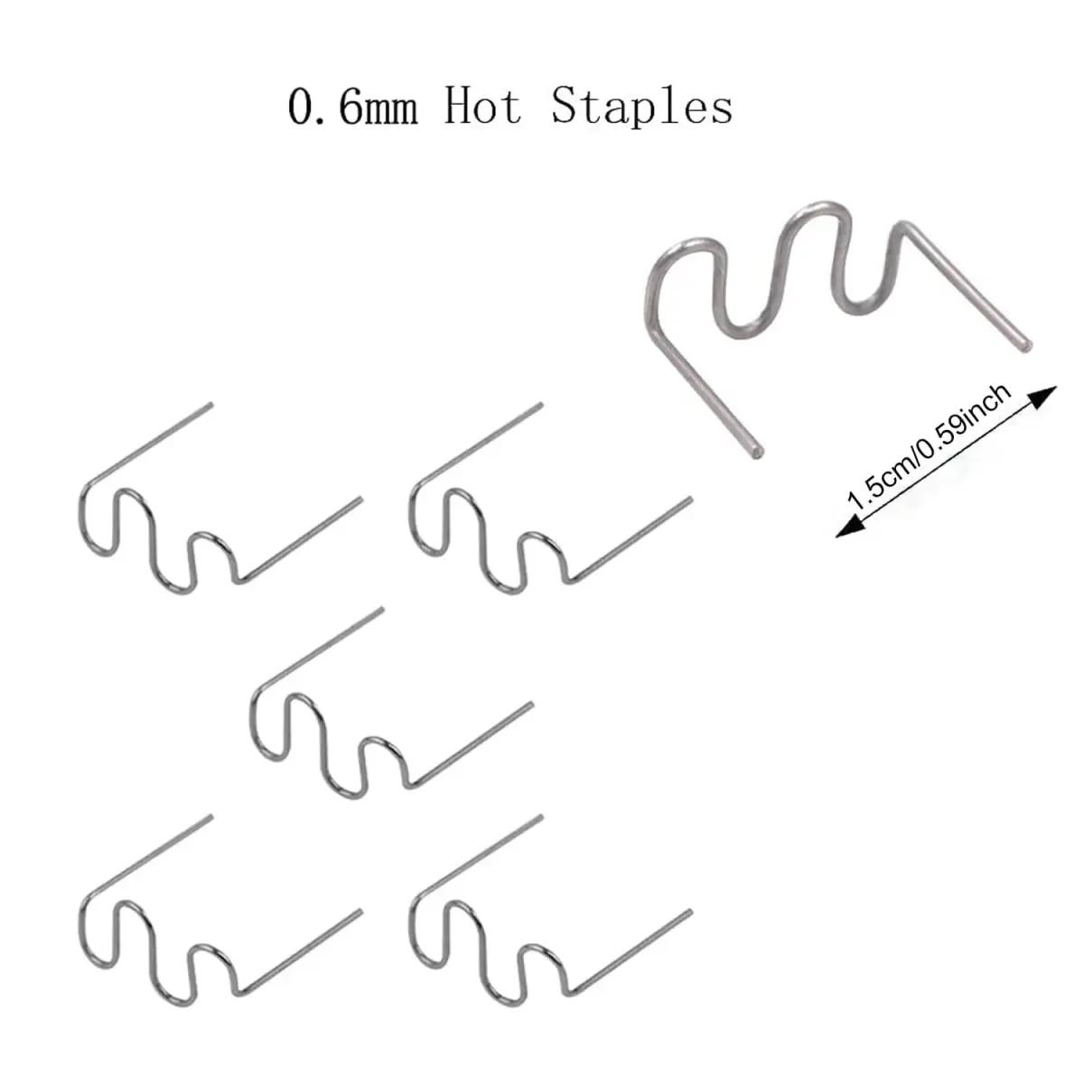 Sawvolker 1000PCS Plastic Welding Staples 0.6mm & 0.8mm U-Shape Stainless Steel | For Car Bumpers & Plastic Repair - view 3