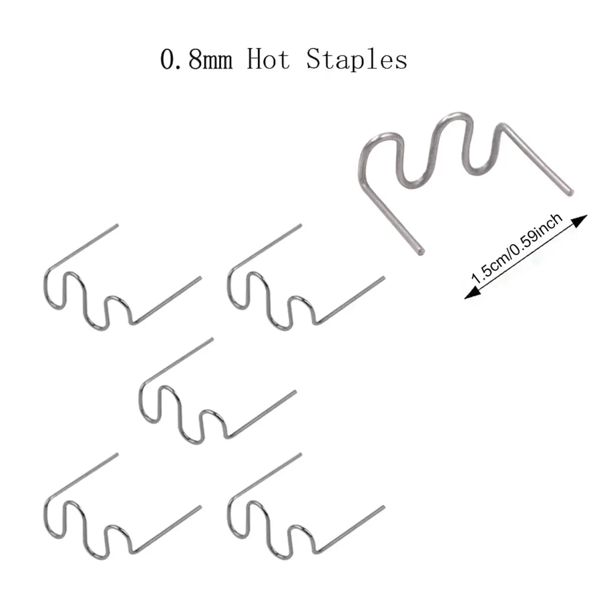 Sawvolker 1000PCS Plastic Welding Staples 0.6mm & 0.8mm U-Shape Stainless Steel | For Car Bumpers & Plastic Repair - view 4