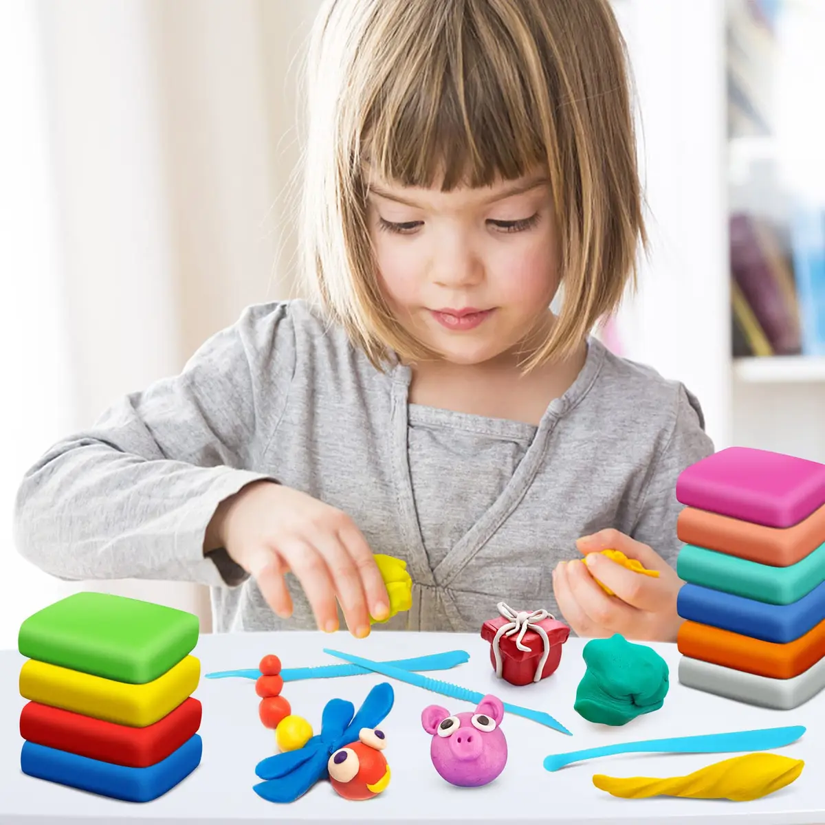 ESSENSON Air Dry Clay 36 Colors | Creative Kids Modeling Clay for Ages 3-8+ - view 6
