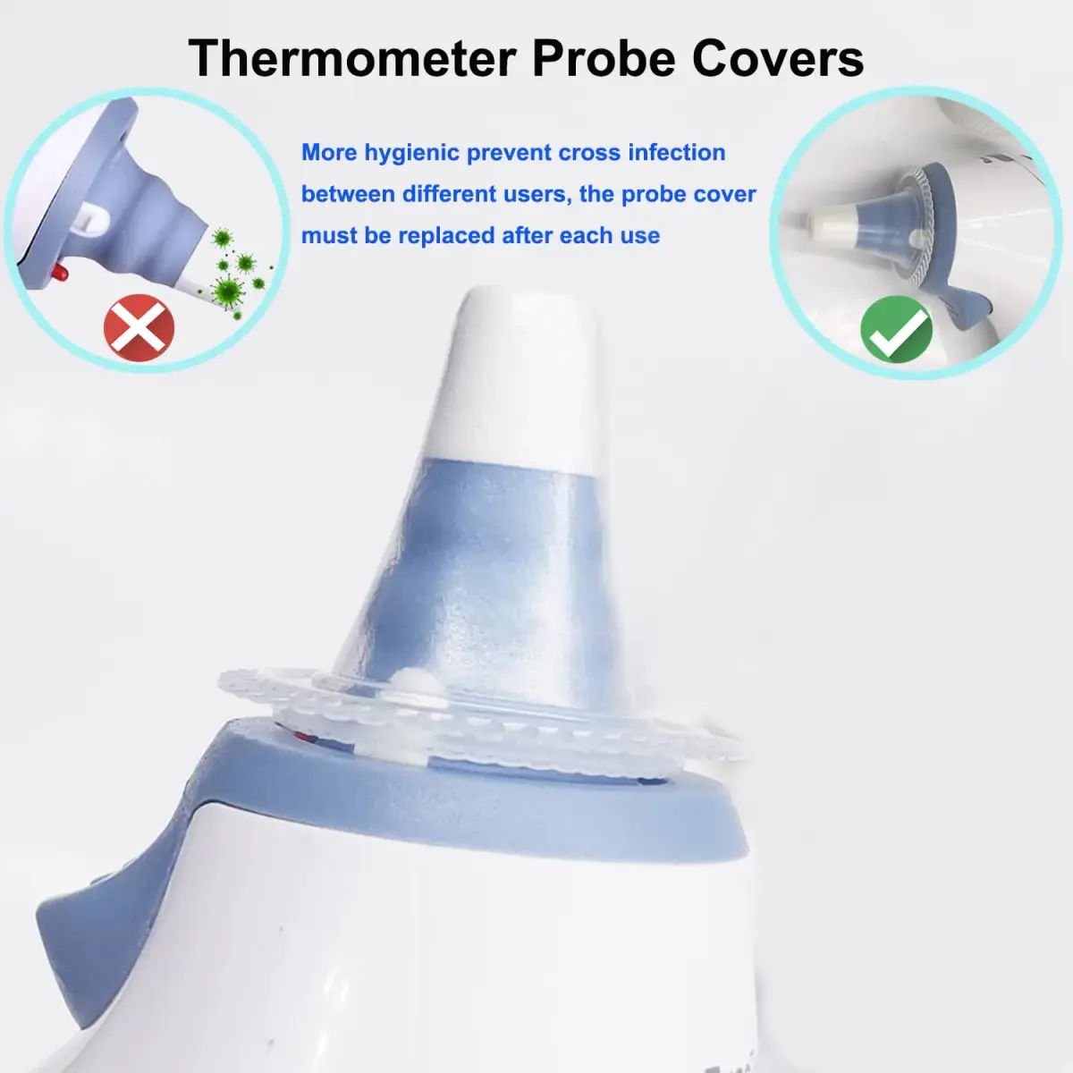 mozeeda 800 Pack Disposable Ear Thermometer Probe Covers | Protects Lens & Ensures Accuracy - view 6