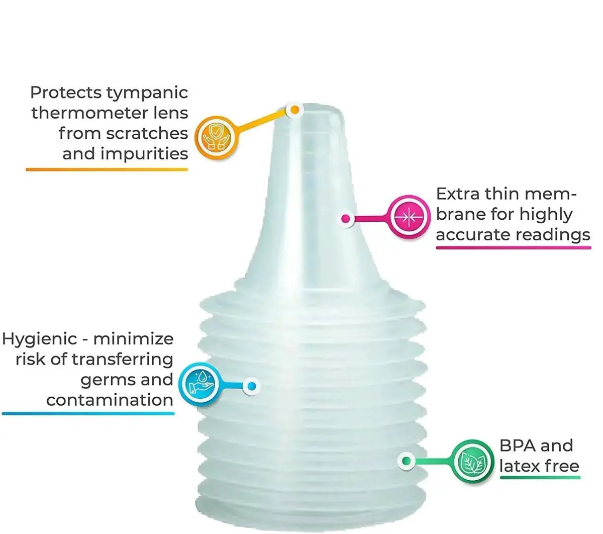 mozeeda 800 Pack Disposable Ear Thermometer Probe Covers | Protects Lens & Ensures Accuracy - view 2