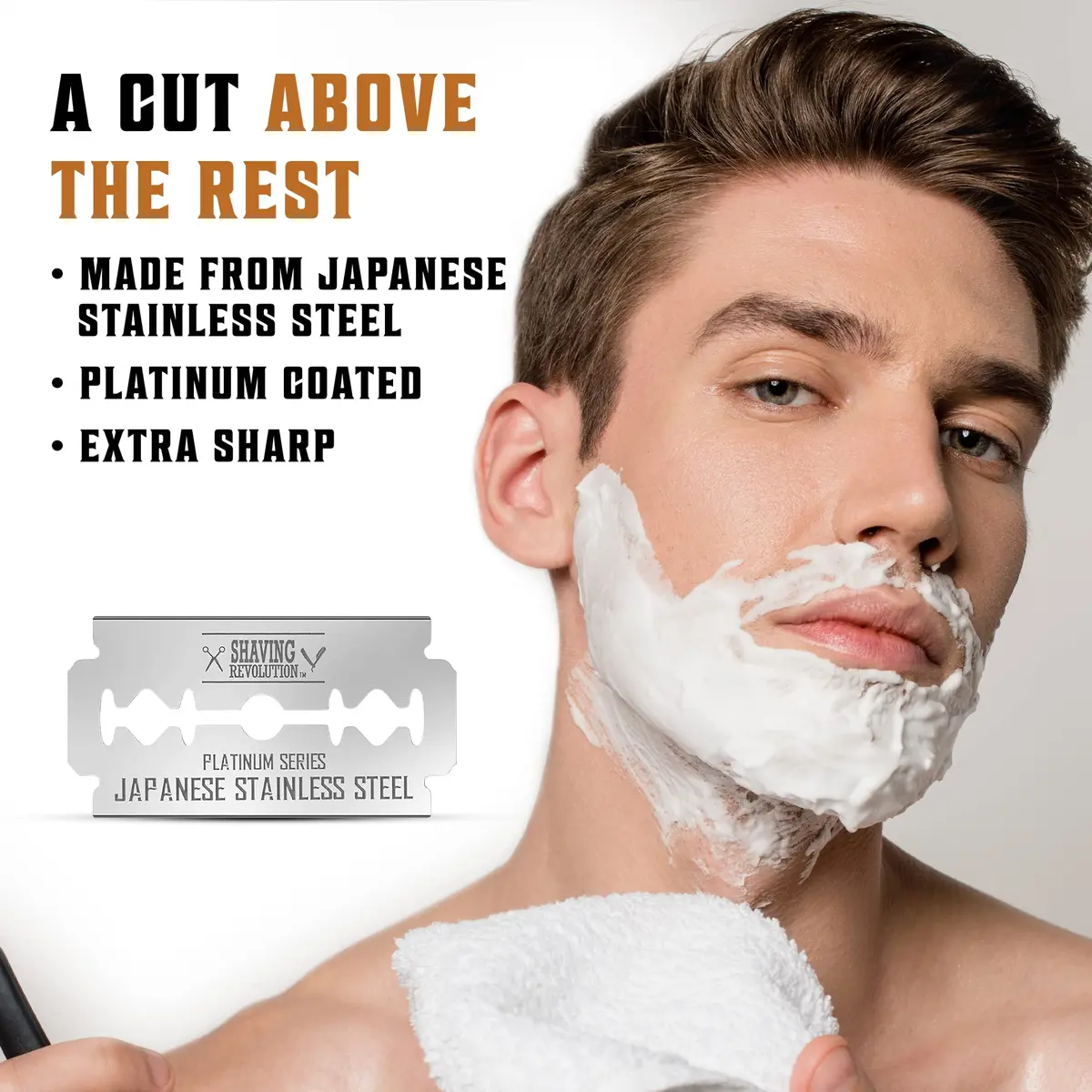 SHAVING REVOLUTION Double Edge Razor Blades 100 Count | Platinum Japanese Stainless Steel for a Precise, Smooth Shave - view 5