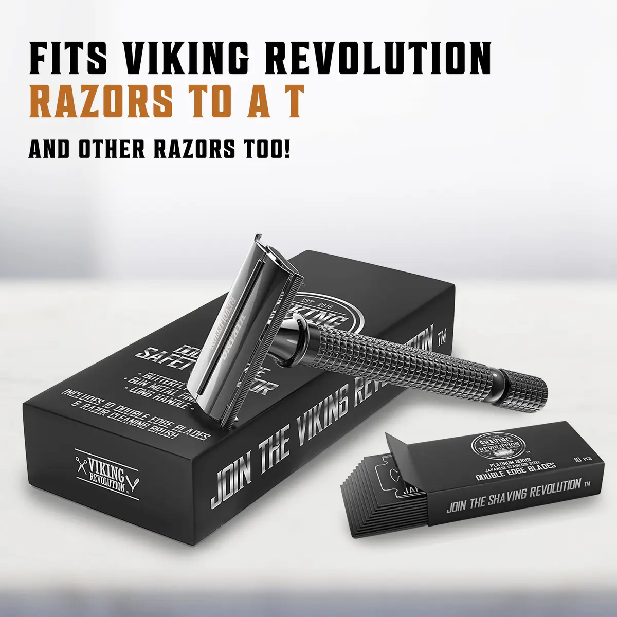 SHAVING REVOLUTION Double Edge Razor Blades 100 Count | Platinum Japanese Stainless Steel for a Precise, Smooth Shave - view 3