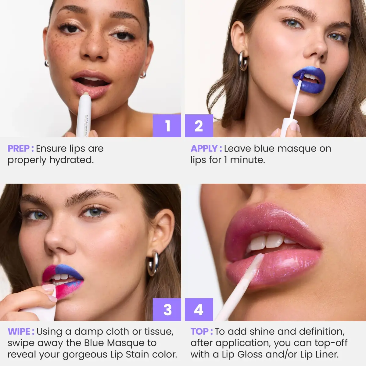 Wonderskin Hyper Staining Lip Stain Tint 5ml (0.17 Fl Oz) | Long-Lasting Waterproof Color - view 3