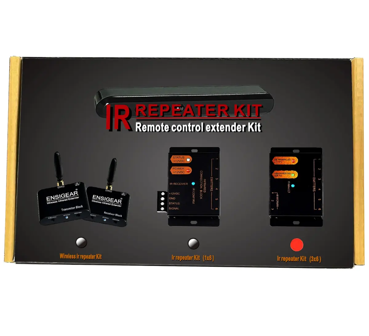 Ensigear IR Repeater Kit 4m Black | IR Signal Extender for TV & AV Devices - view 6