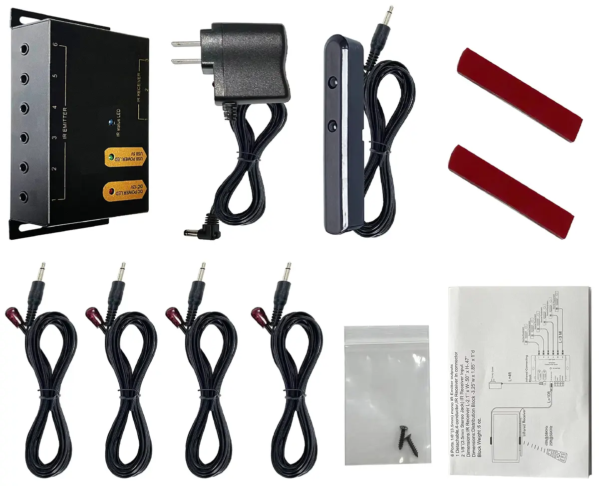 Ensigear IR Repeater Kit 4m Black | IR Signal Extender for TV & AV Devices - view 7
