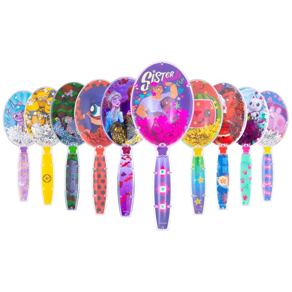 LUV HER Minions Kids Hair Brush with Sparkling Stars Confetti - Ages 3+ | Gentle Detangling for All Hair Types - view 6