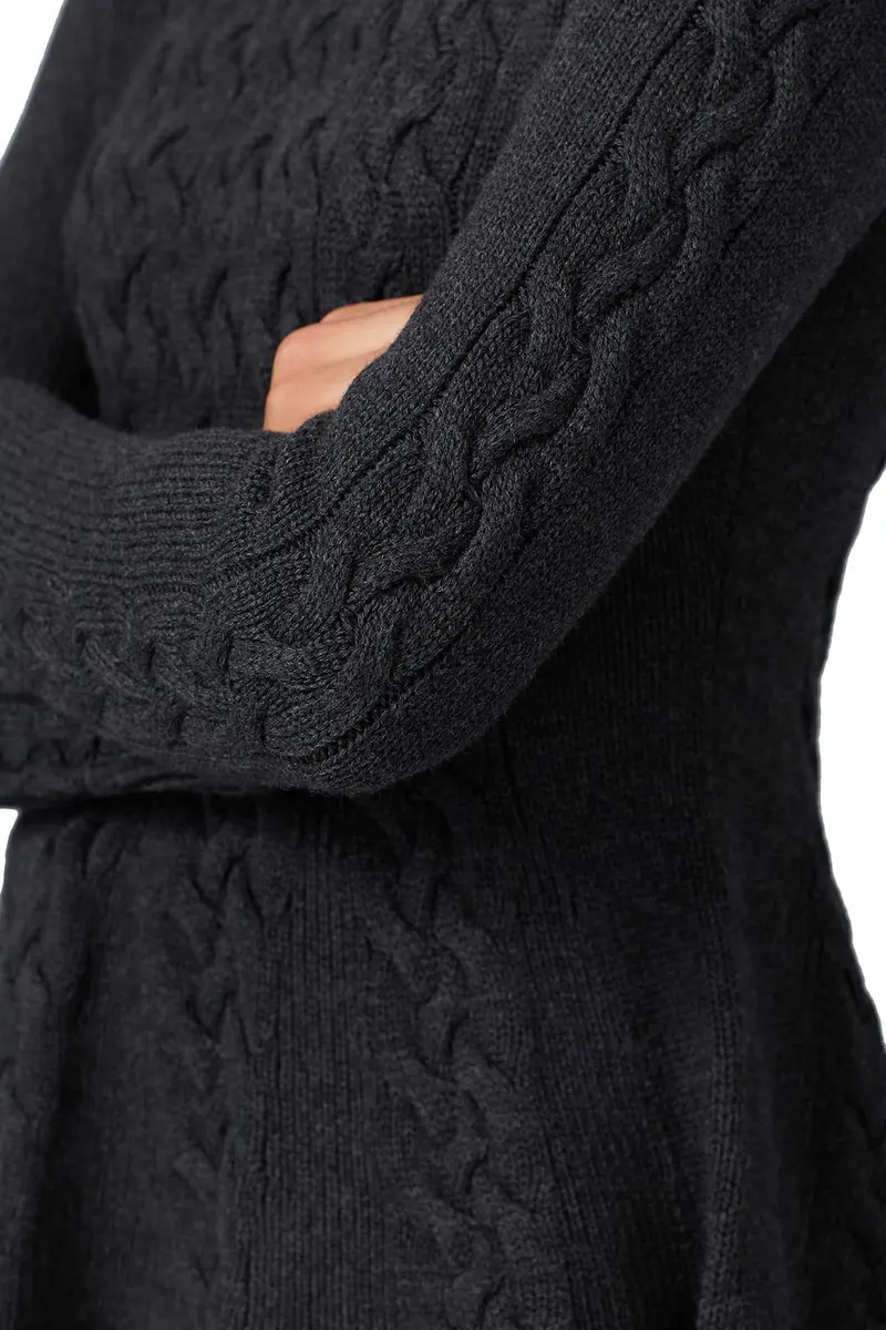 Jason Wu Collective Grey Peplum Sweater | Crew Neck, Cotton Blend, Large - view 5