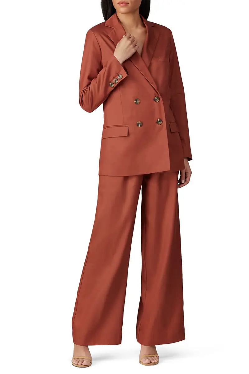 Sweet Baby Jamie Blazer Medium | Classic Double-Breasted Rust Suiting (70-120 chars) - main product image