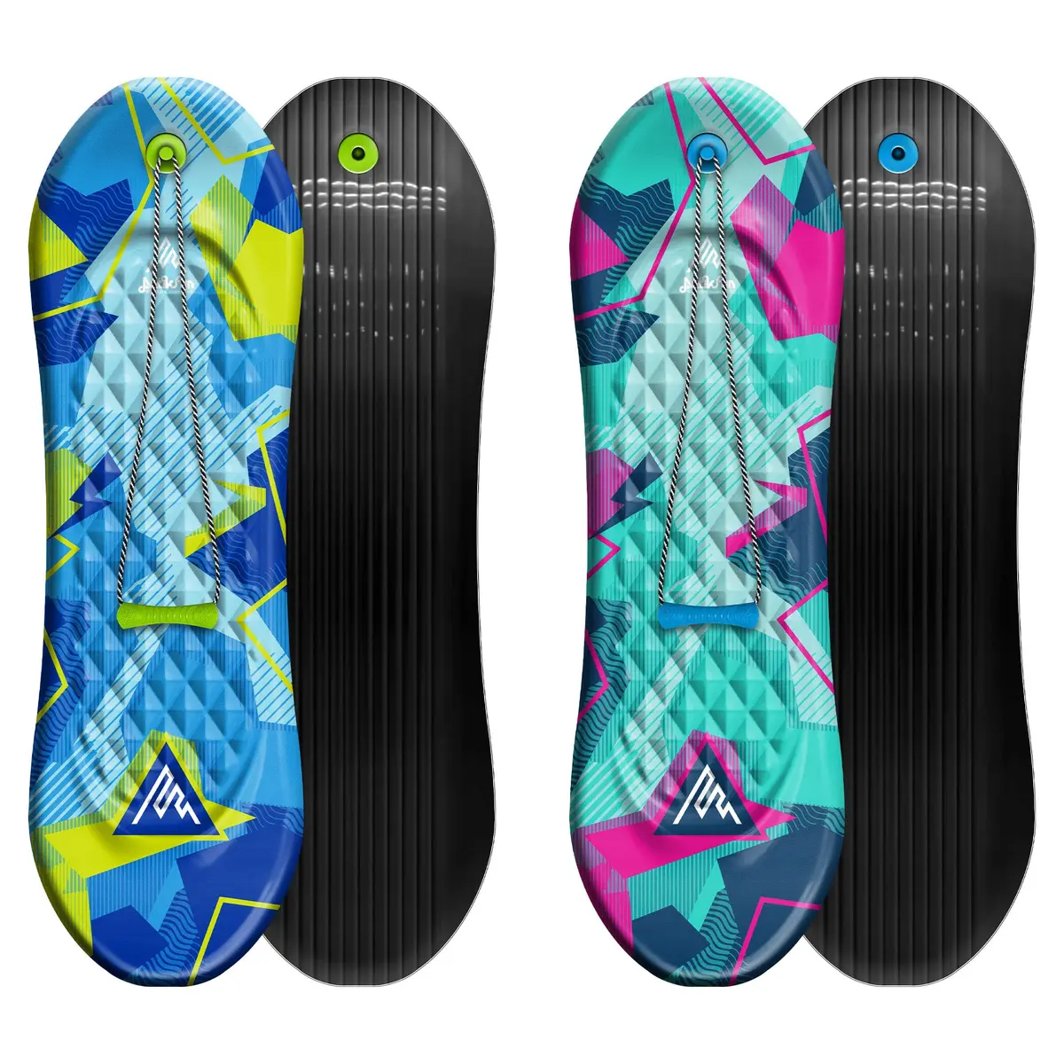 Artikfun Premium Foam Snowboard Sled 2-Pack | Contoured Foot Deck & Tow Rope | 48in-122cm | Safer Ride for All Ages - main product image