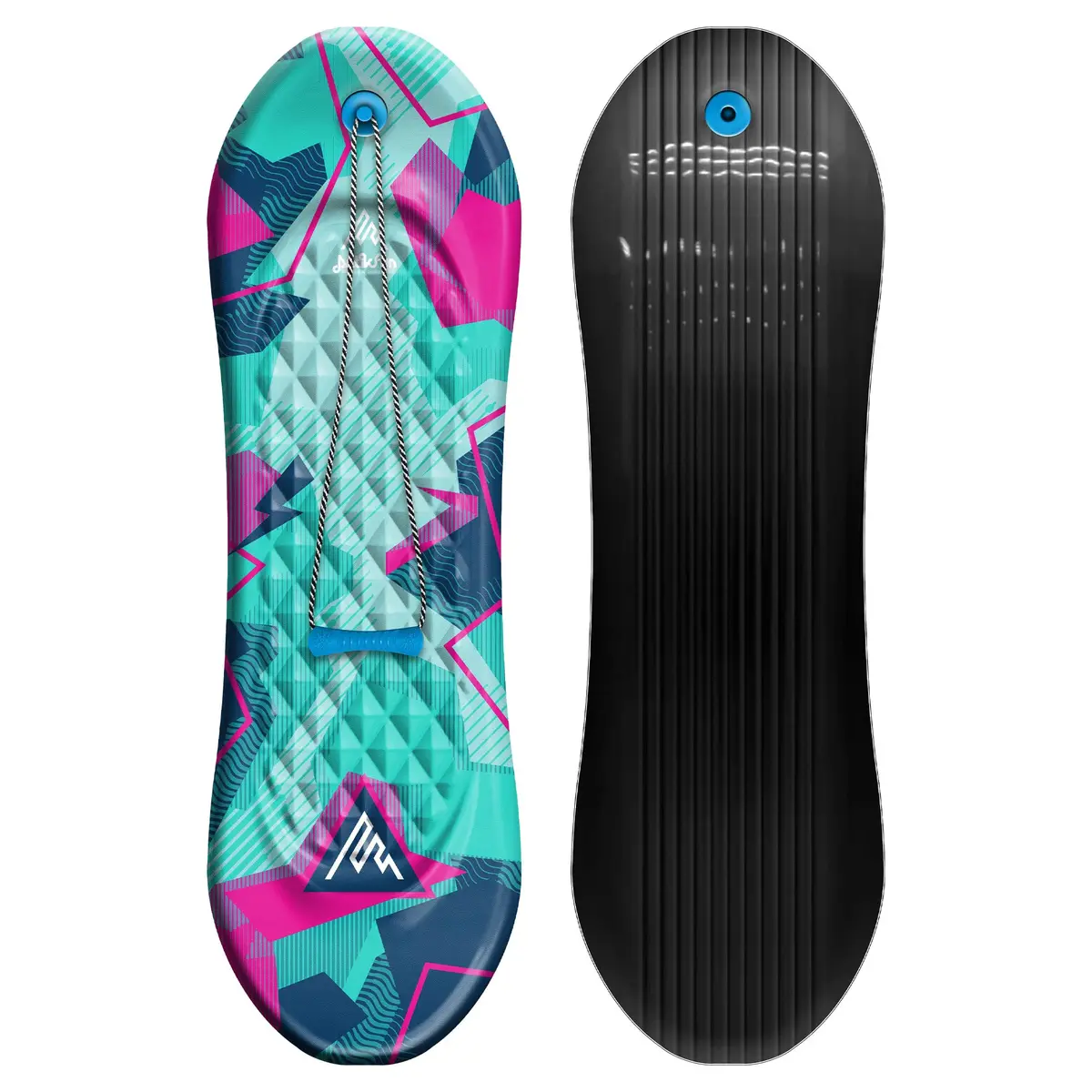 Artikfun Premium Foam Snowboard Sled 2-Pack | Contoured Foot Deck & Tow Rope | 48in-122cm | Safer Ride for All Ages - view 7