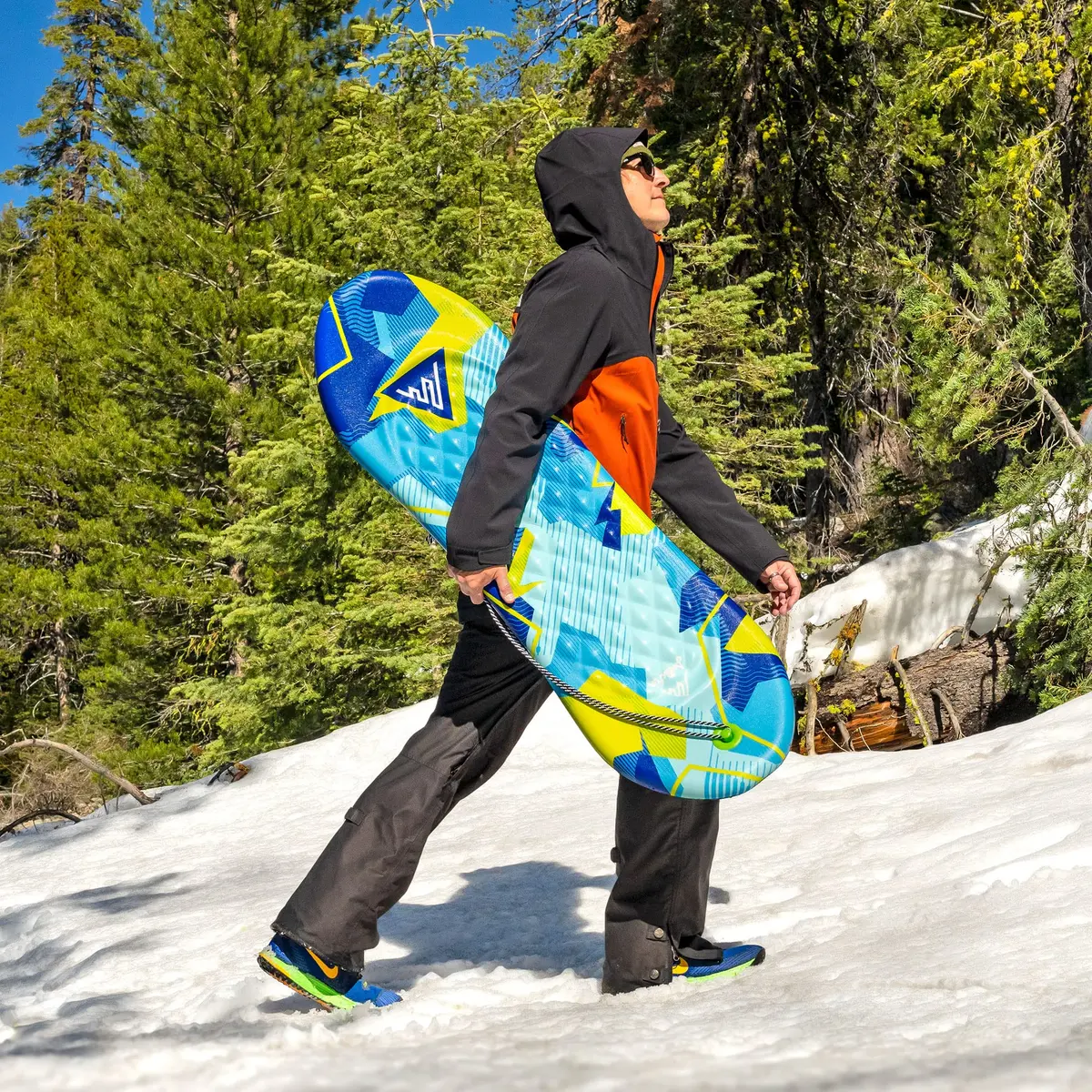 Artikfun Premium Foam Snowboard Sled 2-Pack | Contoured Foot Deck & Tow Rope | 48in-122cm | Safer Ride for All Ages - view 8