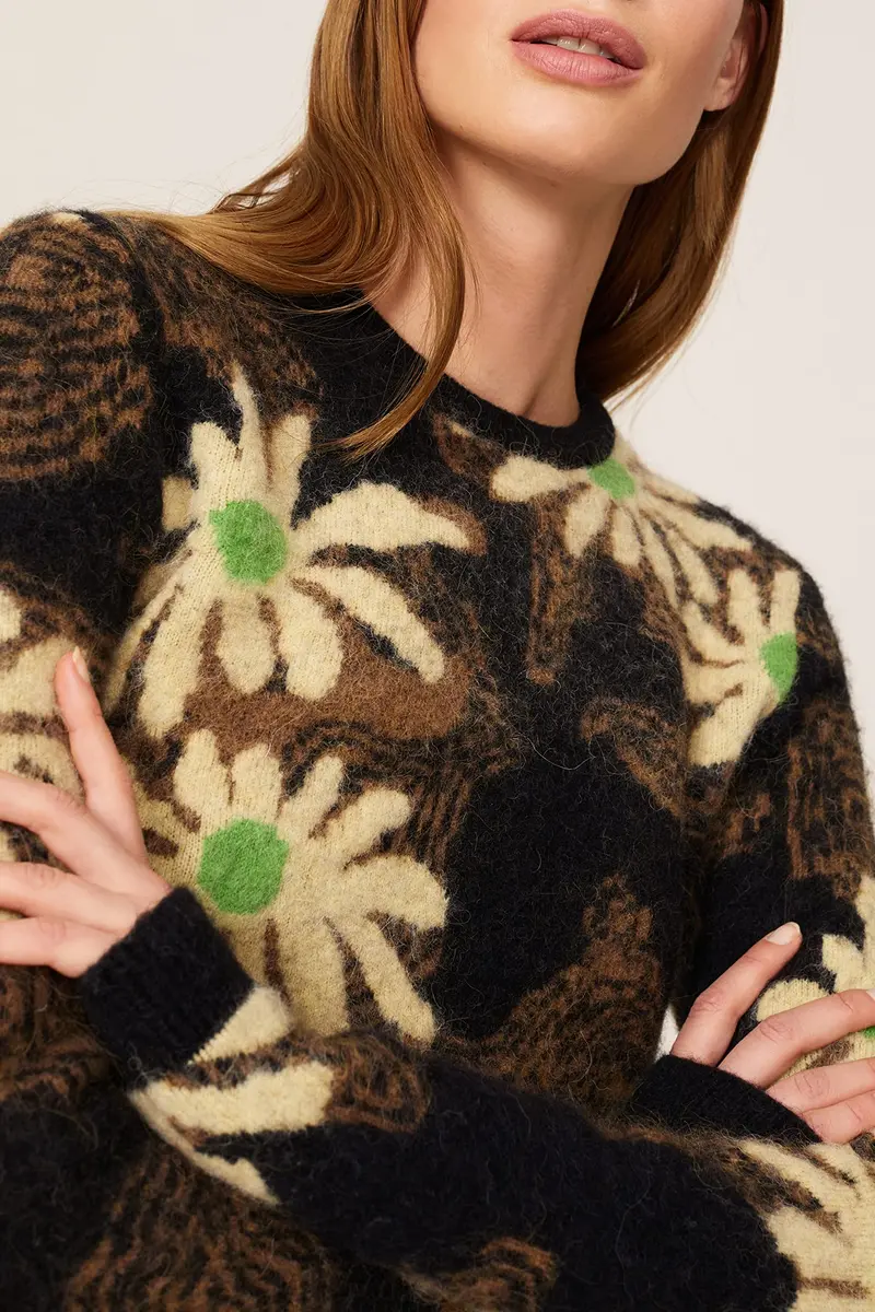 Nanushka Eloise Sweater Large | Whimsical Alpaca Wool Blend Pullover - view 5