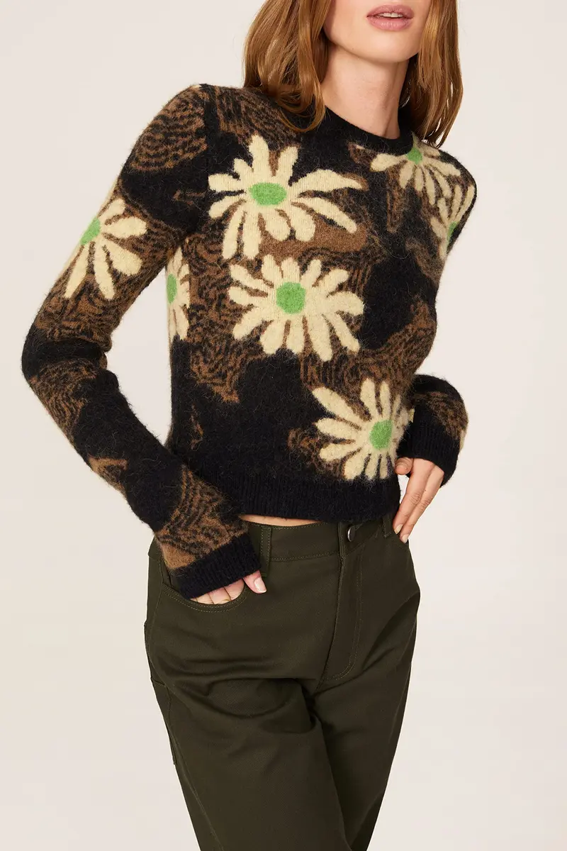 Nanushka Eloise Sweater Large | Whimsical Alpaca Wool Blend Pullover - view 3