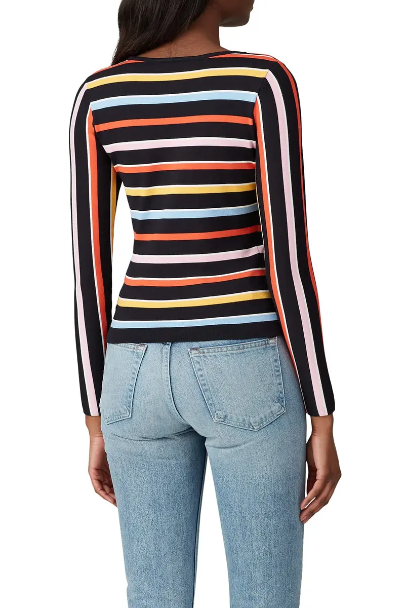 Great Jones Rent the Runway Pre-Loved Multi Striped Knit Sweater, Multi, Medium | Playful Style & Quality - view 3