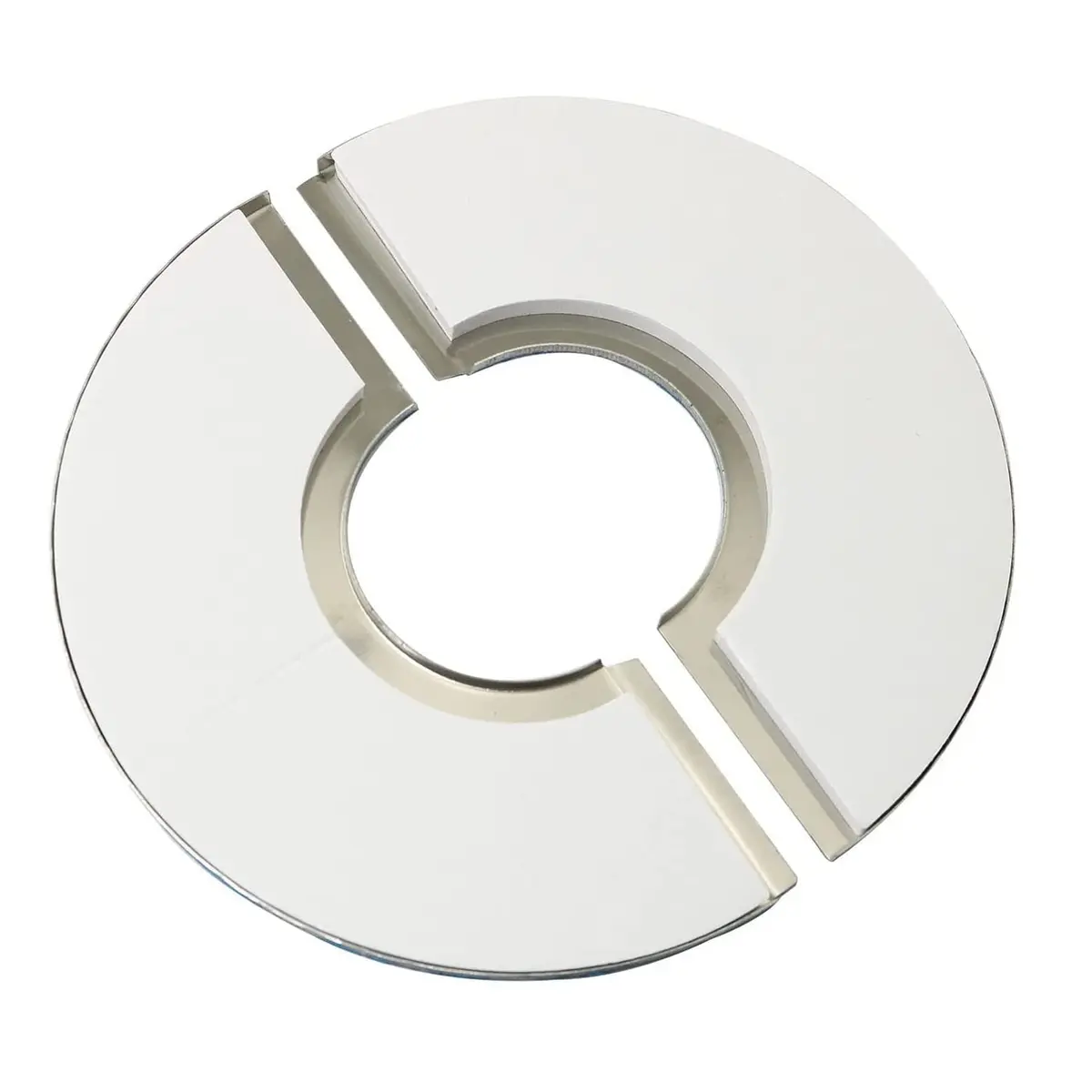 PZRT 2pcs Wall Split Flange | Stainless Steel Round Pipe Cover for 71mm Pipe - view 2