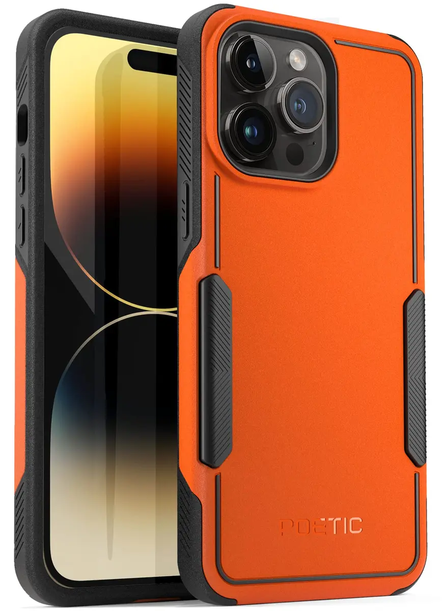Poetic Neon Case Compatible with iPhone 14 Pro Max | Dual Layer Rugged Shockproof Orange - main product image