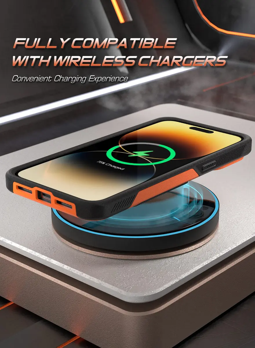 Poetic Neon Case Compatible with iPhone 14 Pro Max | Dual Layer Rugged Shockproof Orange - view 5