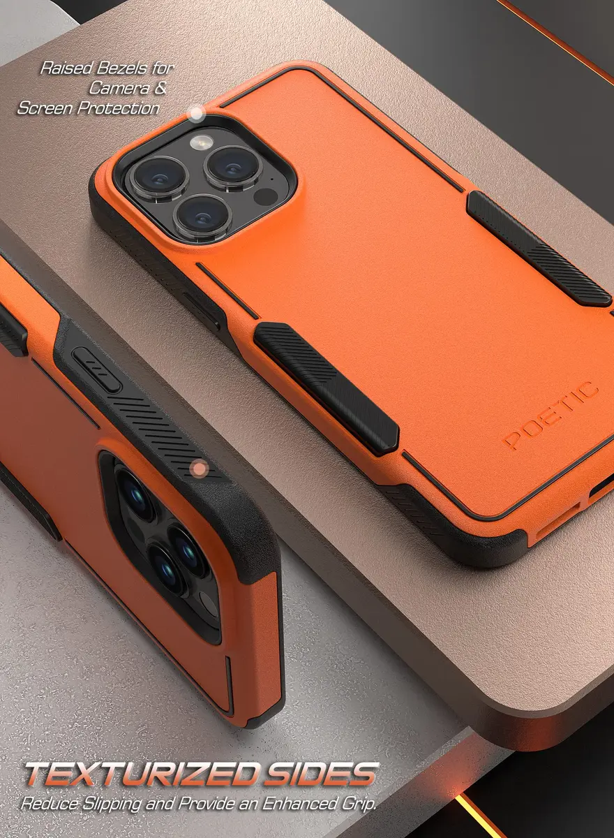 Poetic Neon Case Compatible with iPhone 14 Pro Max | Dual Layer Rugged Shockproof Orange - view 4