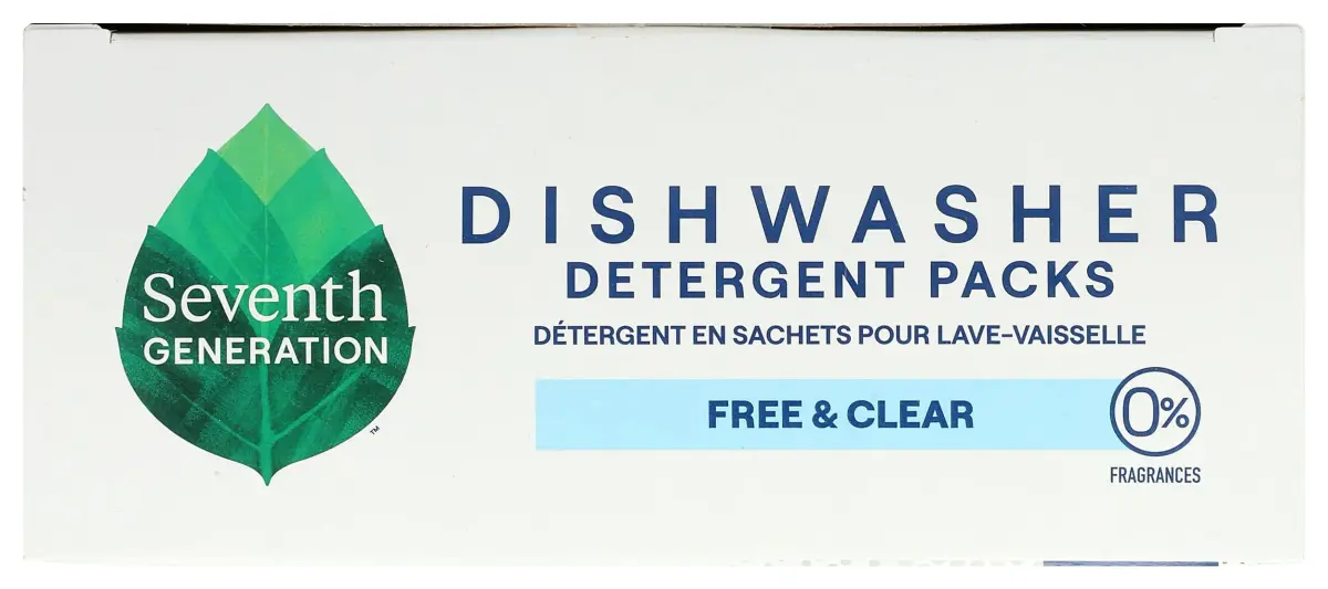 Seventh Generation Free & Clear Dishwasher Detergent Packs 45 Count | USDA Certified Biobased Product - view 3