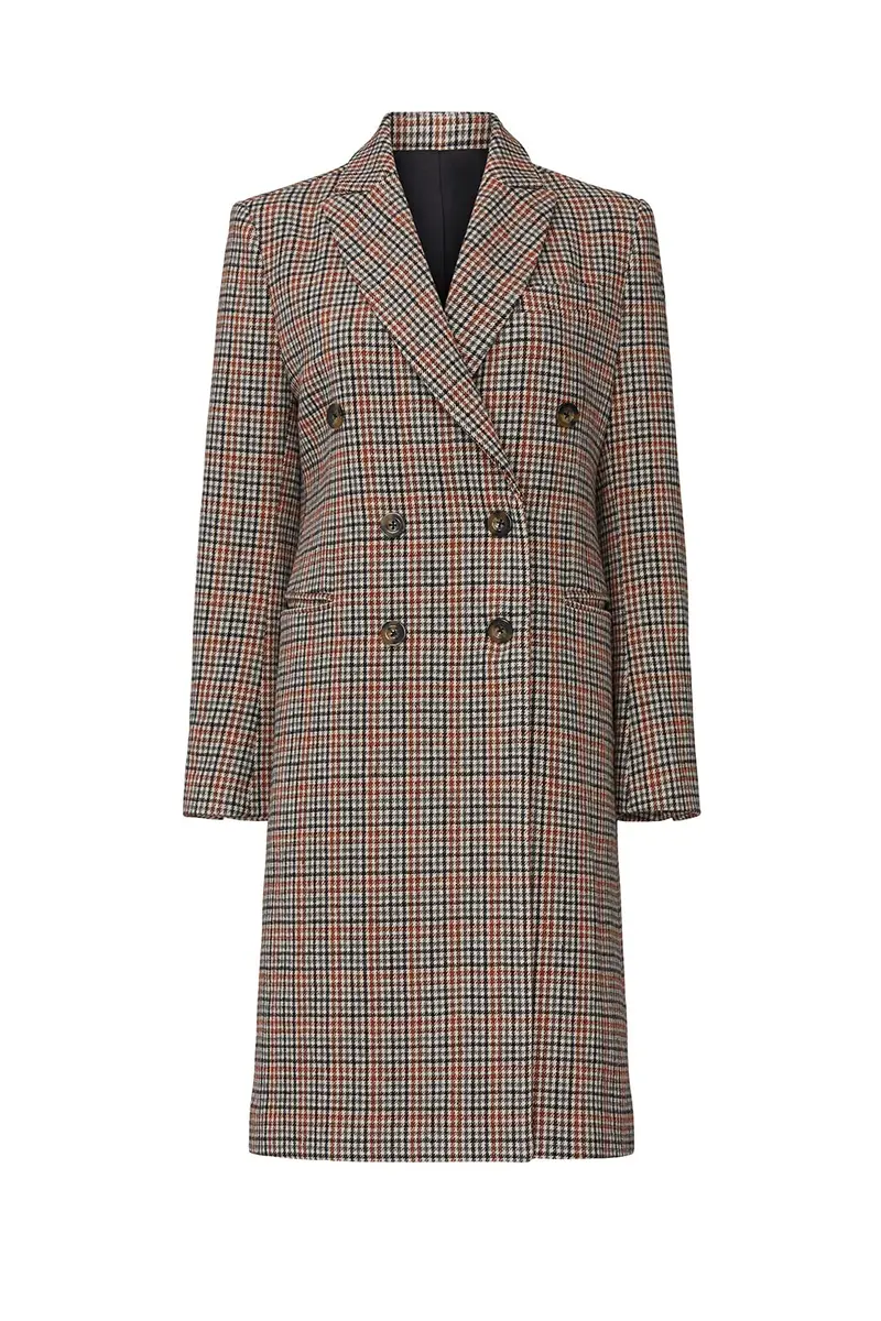 Sweet Baby Jamie Double Breasted Plaid Coat | Wool & Polyester, X-Large | Menswear-Inspired Style - view 2