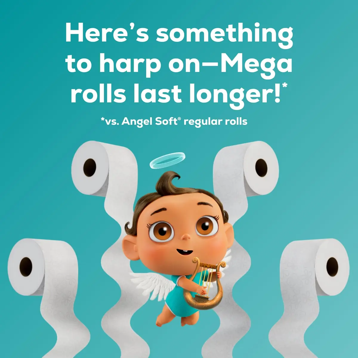 Angel Soft Toilet Paper, 24 Mega Rolls (7680 Sheets Total) | Soft & Strong 2-Ply Tissue - view 4
