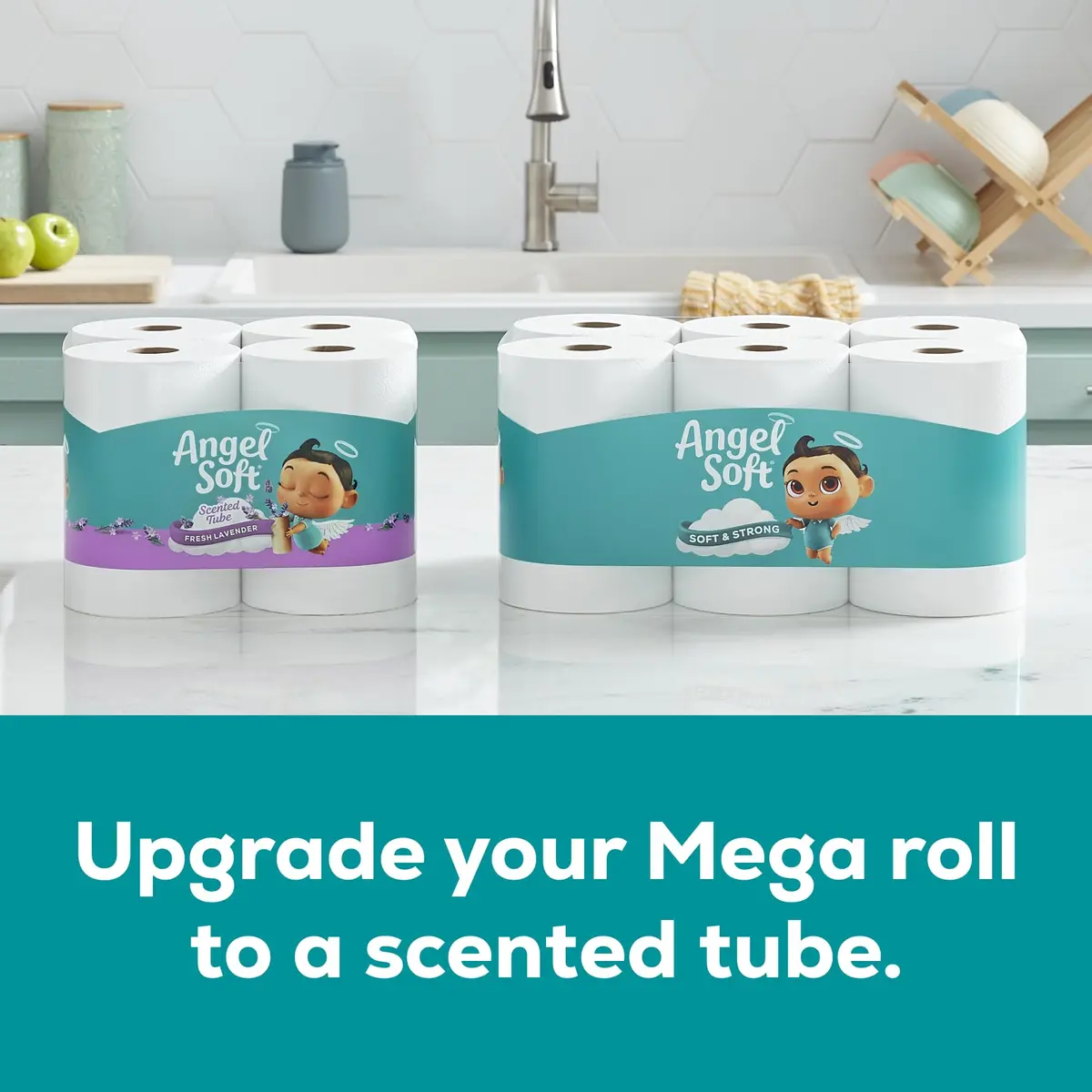 Angel Soft Toilet Paper, 24 Mega Rolls (7680 Sheets Total) | Soft & Strong 2-Ply Tissue - view 6